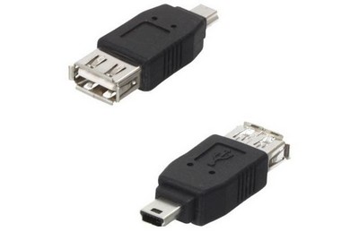 ADAPTATEUR USB A FEMELLE /MINI USB MALE 